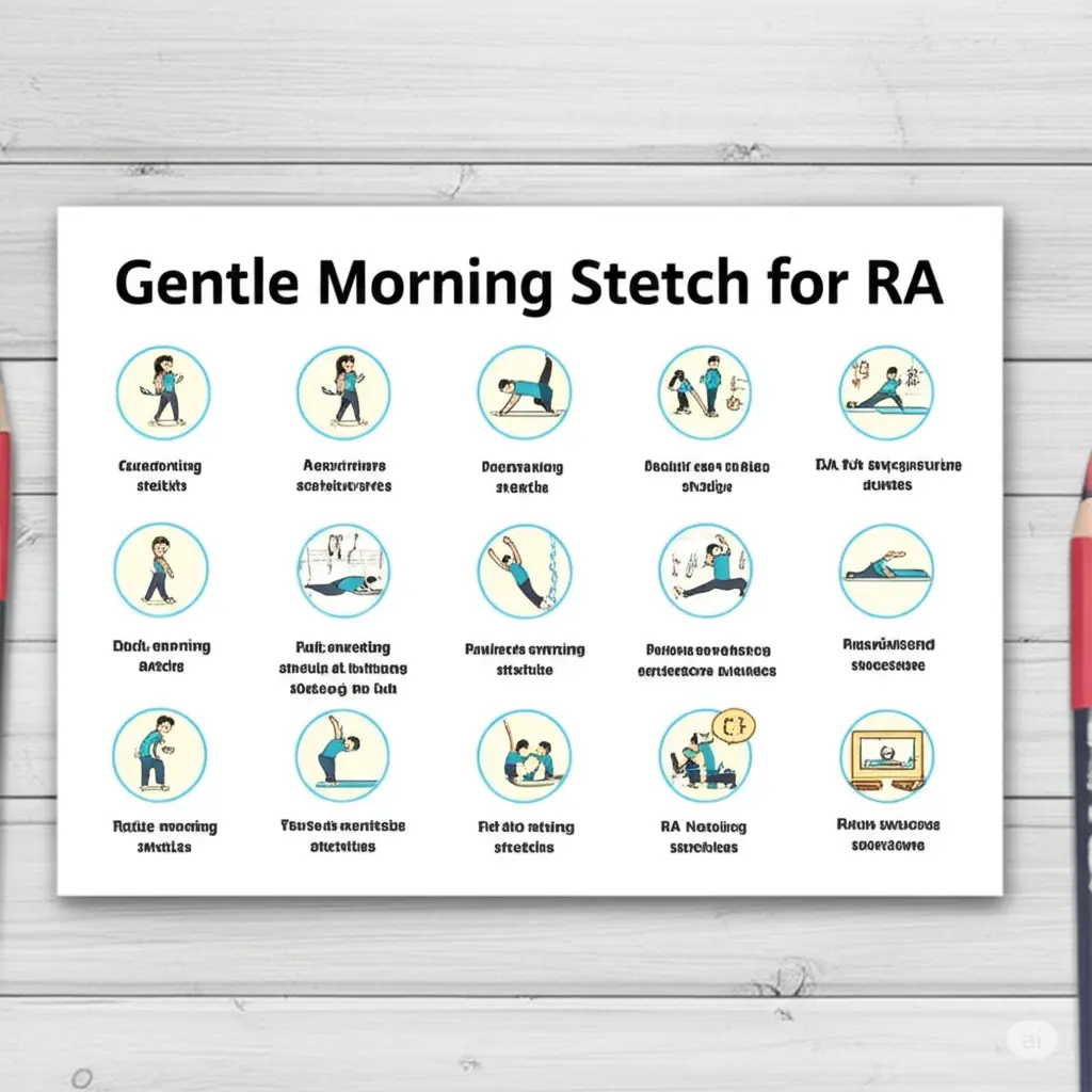 Printable Gentle Morning Stretch Guide for RA